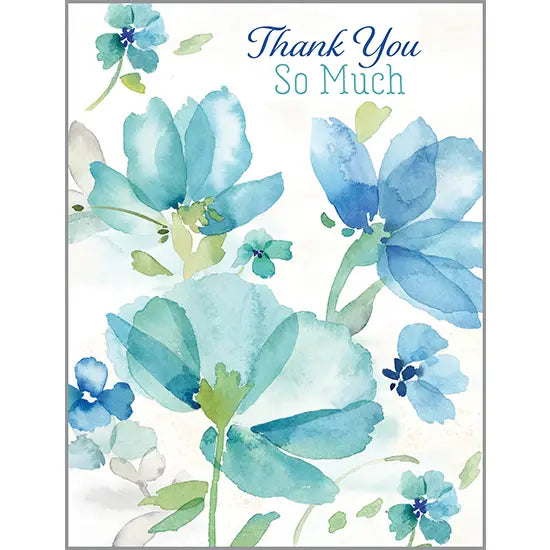 Thank you Card | Blue Poppies