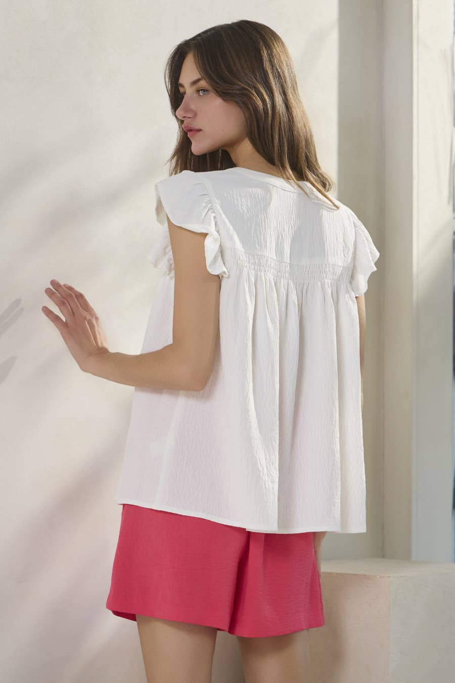 Airflow Top With Flutter Sleeve