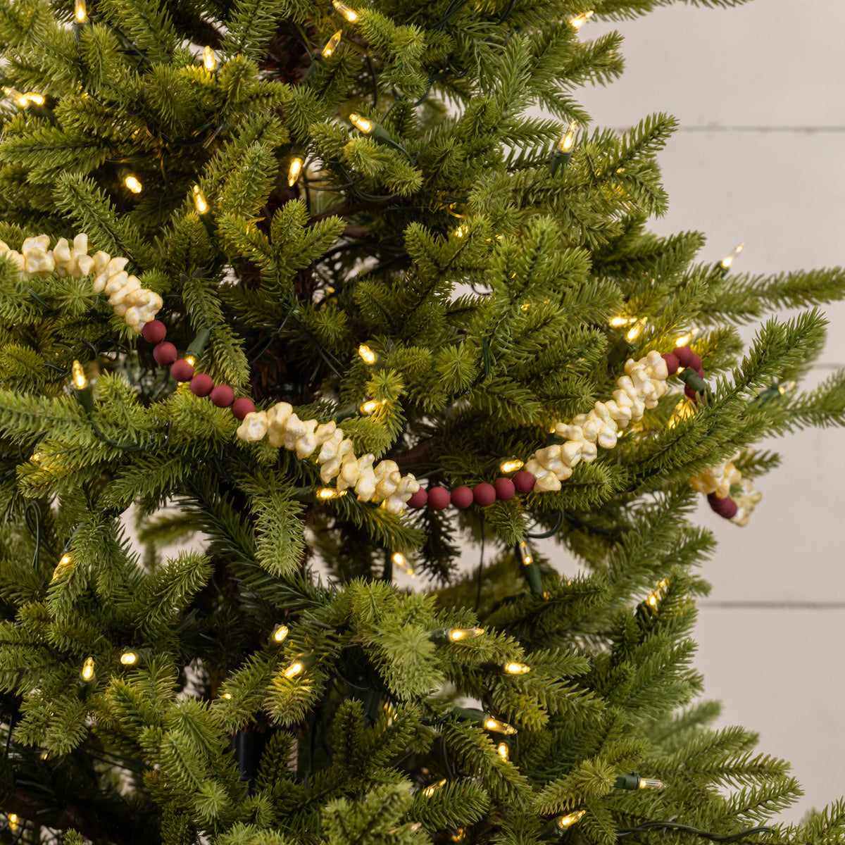 9" popcorn Cranberry Garland