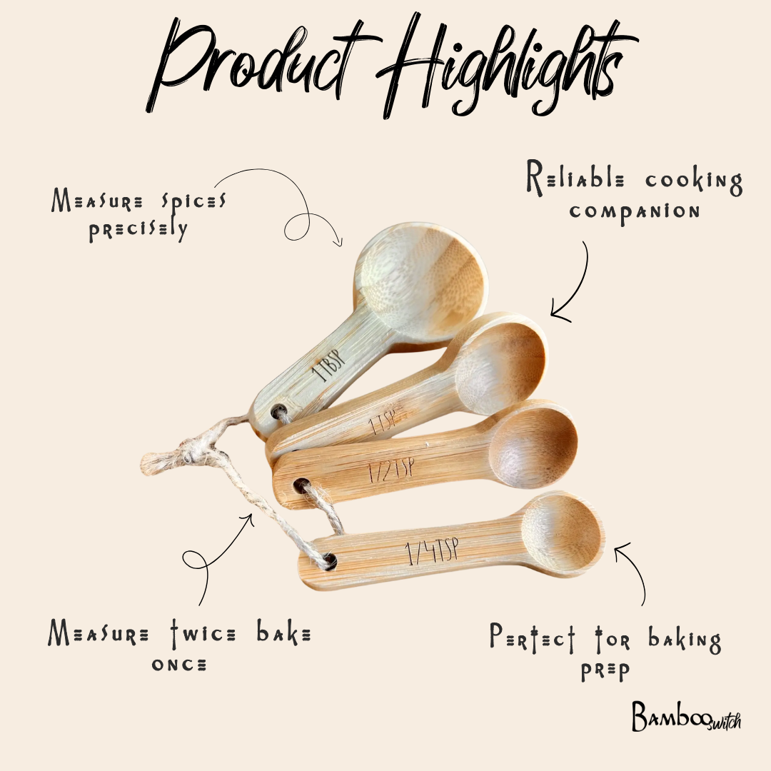 Bamboo Measuring Spoon Set