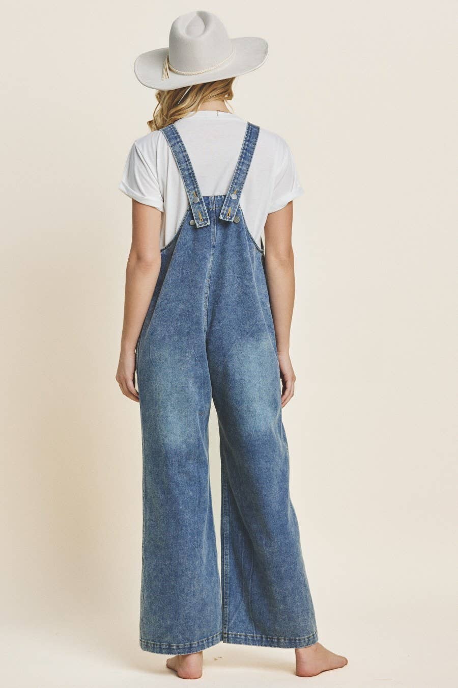 Fried Washed Denim Overall