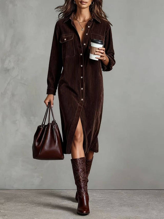 Corduroy Shirt Dress