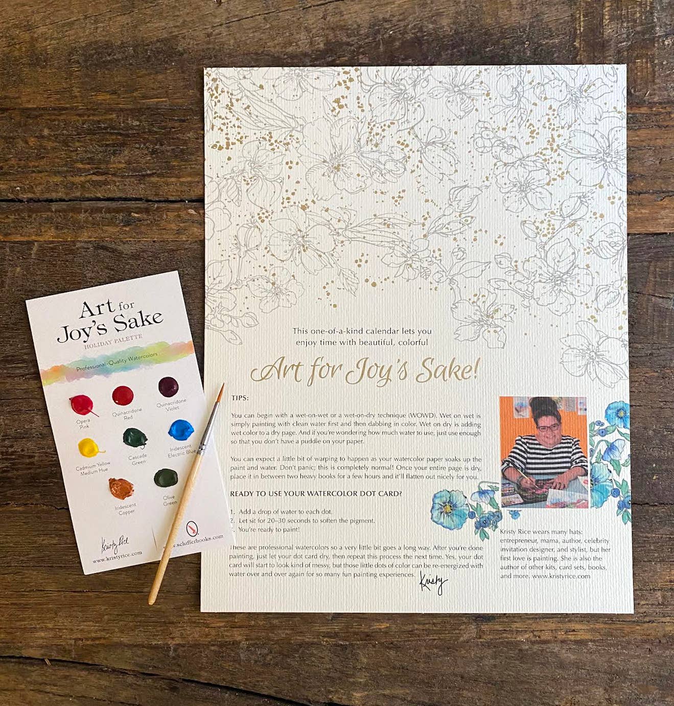 Paint-Your-Own Wall Calendar: Illustrations by Kristy Rice