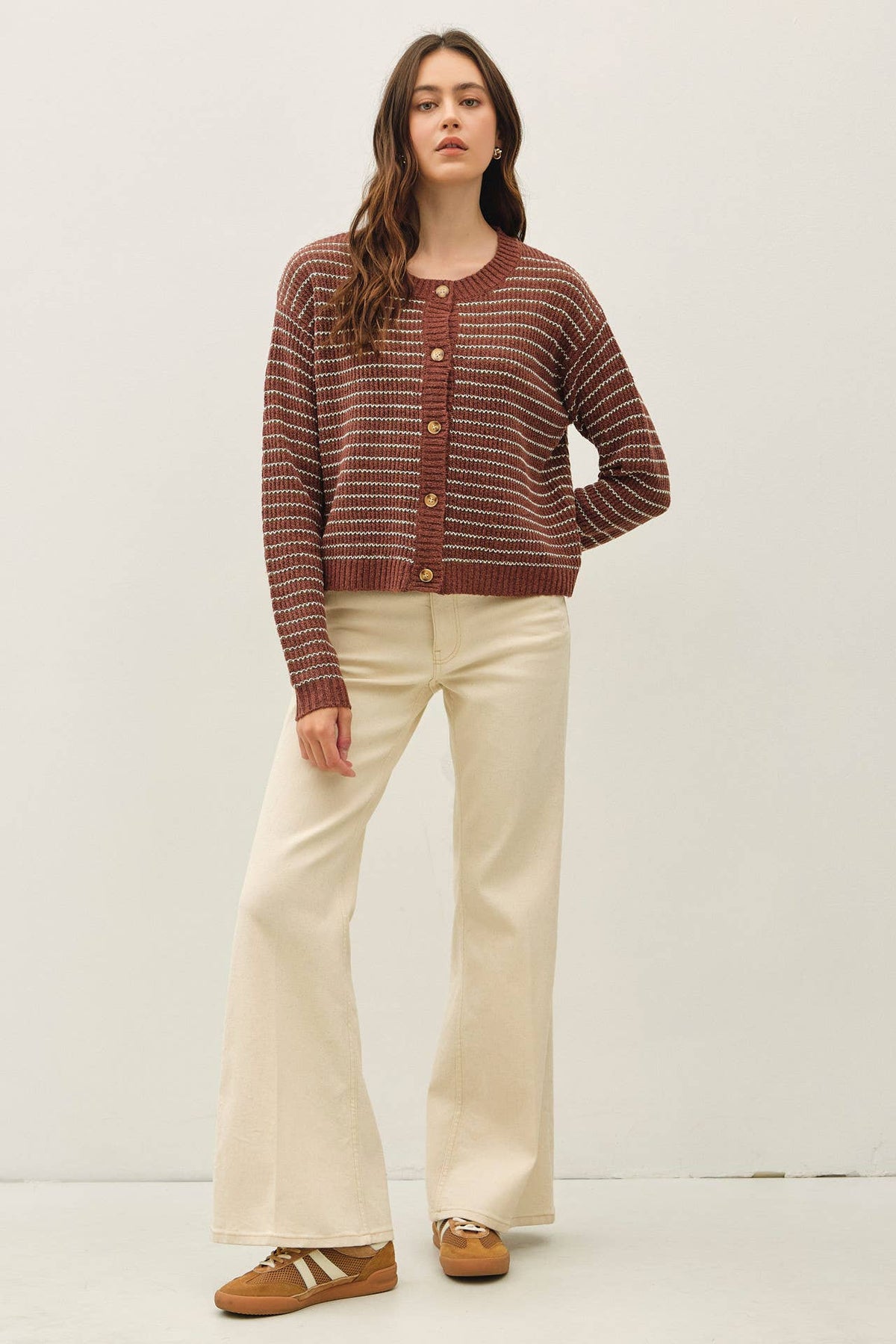 Boxy Cardigan | Sepia
