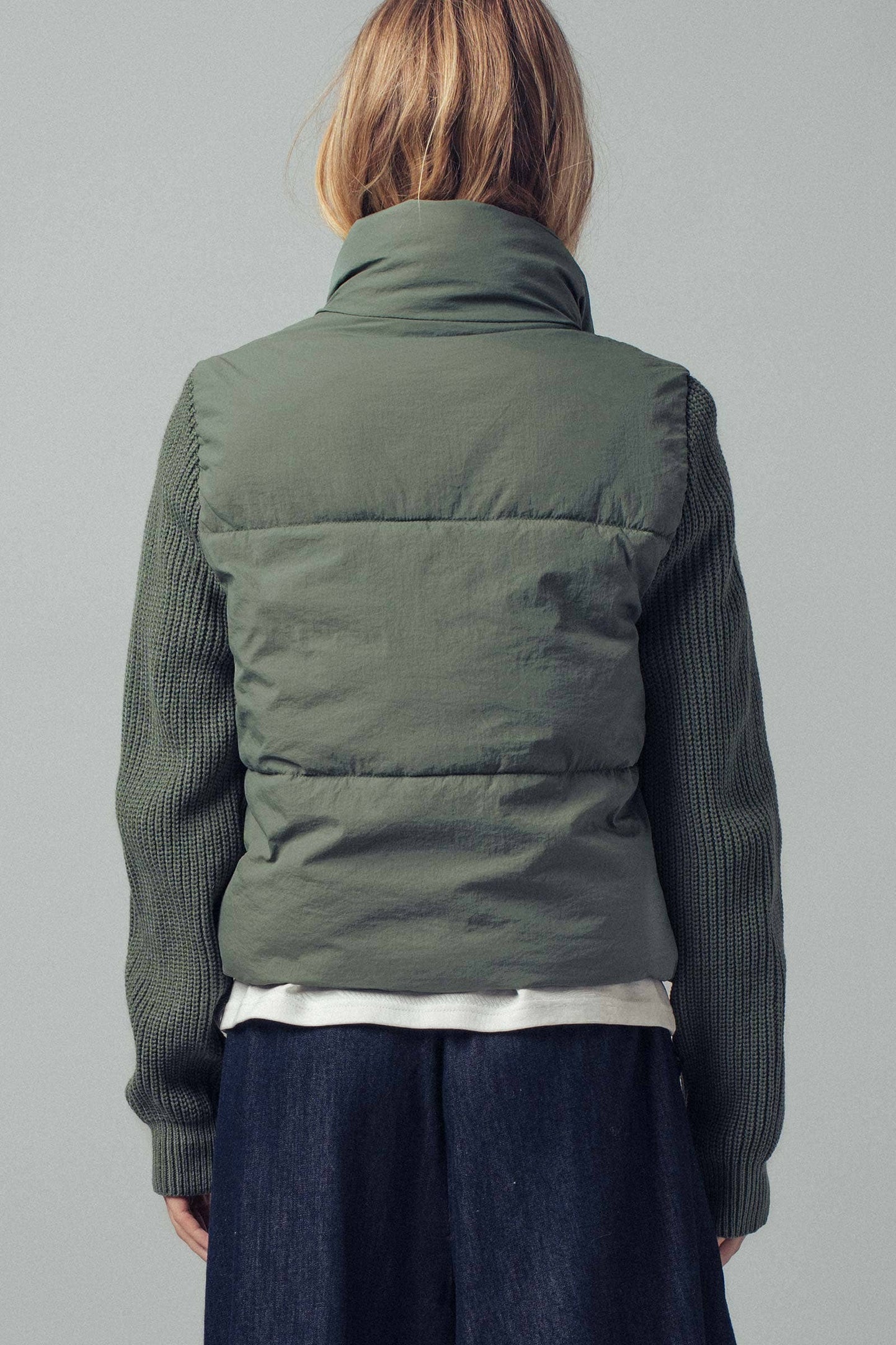 Sweater Sleeves Puffer Jacket