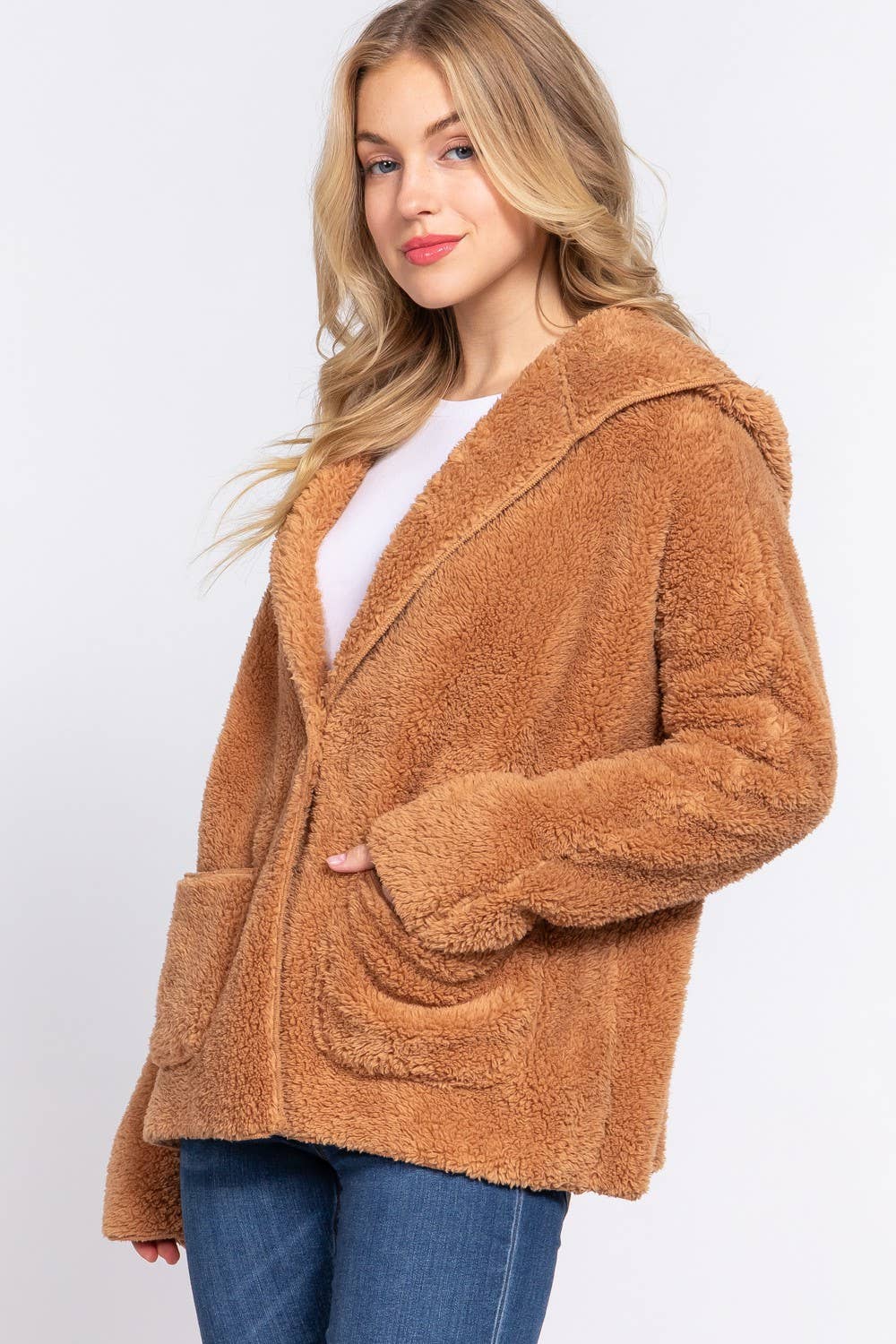 Dolman Sleeve Sherpa Jacket