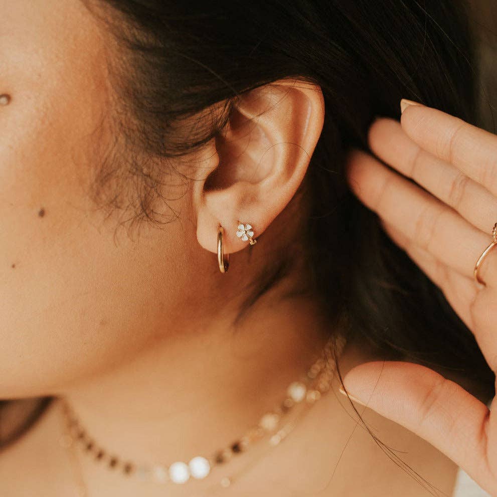 Mini Flower Hoops