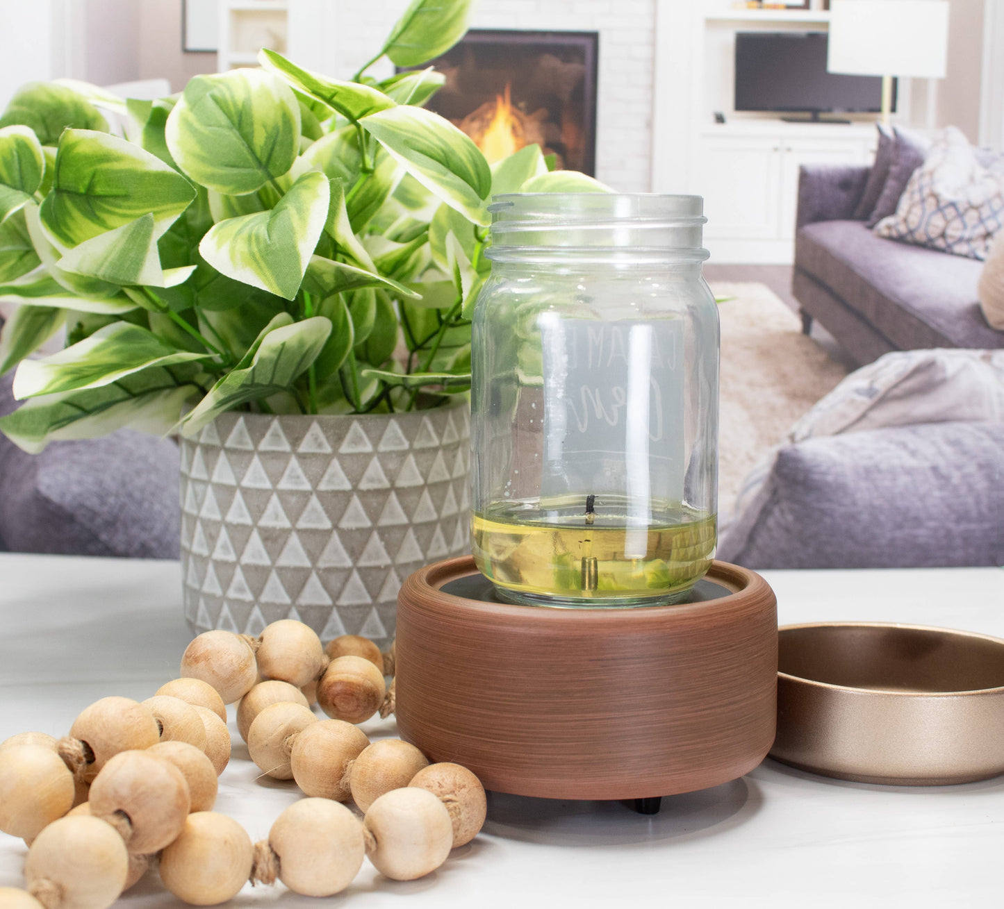 Pewter & Walnut 2-in-1 Tabletop Melter