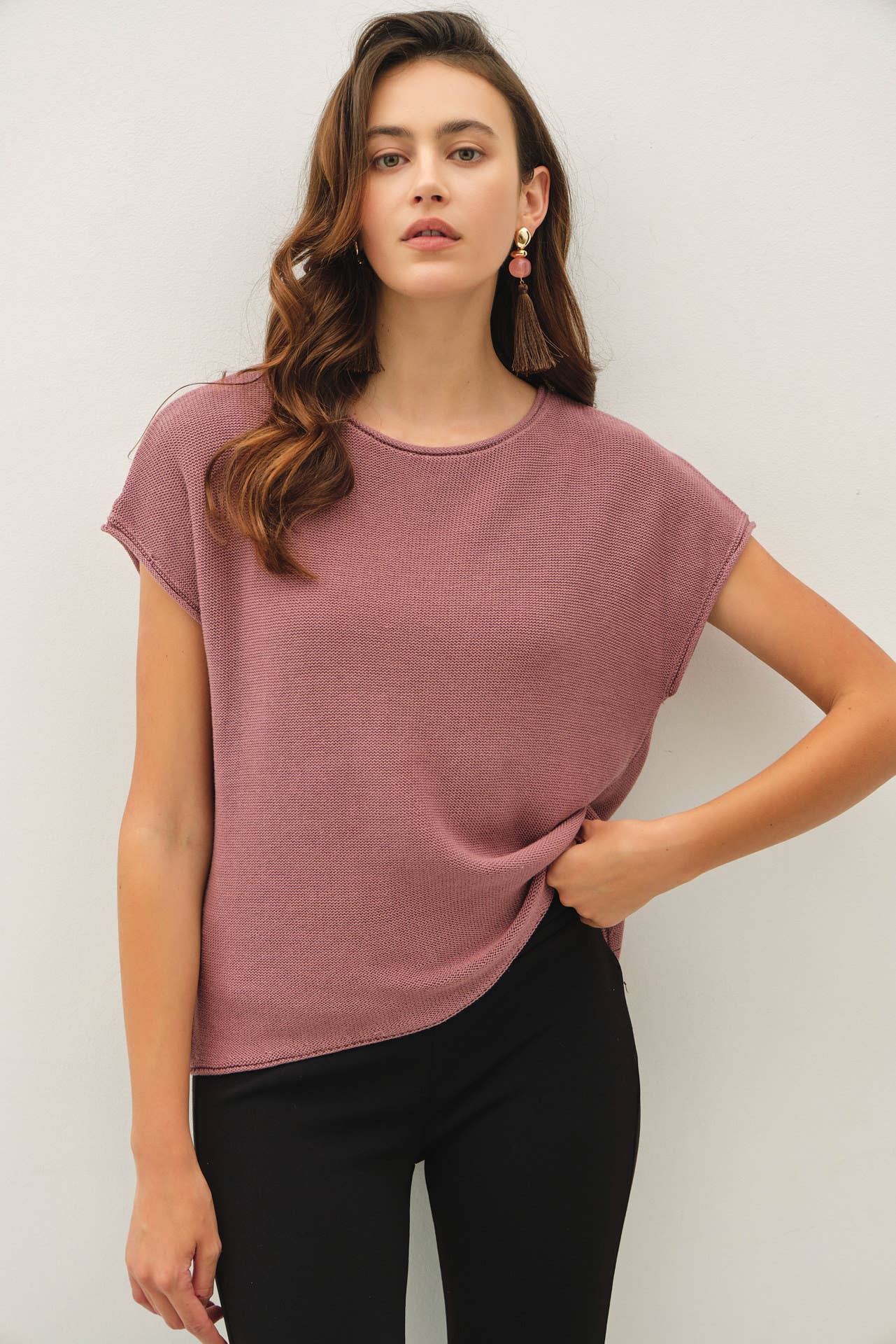 Boxy Short Sleeve Sweater
