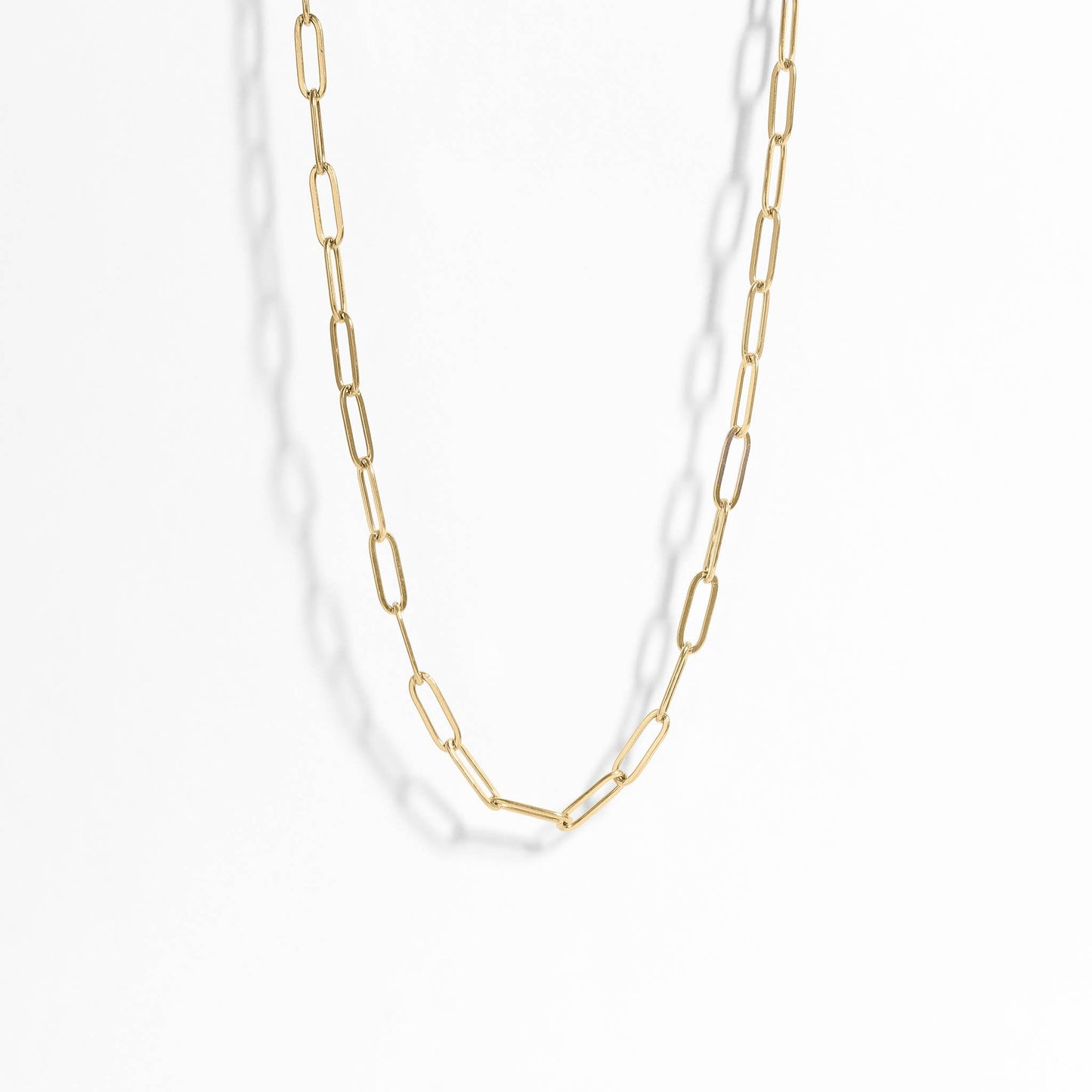 Gold Paperclip Chain Necklace