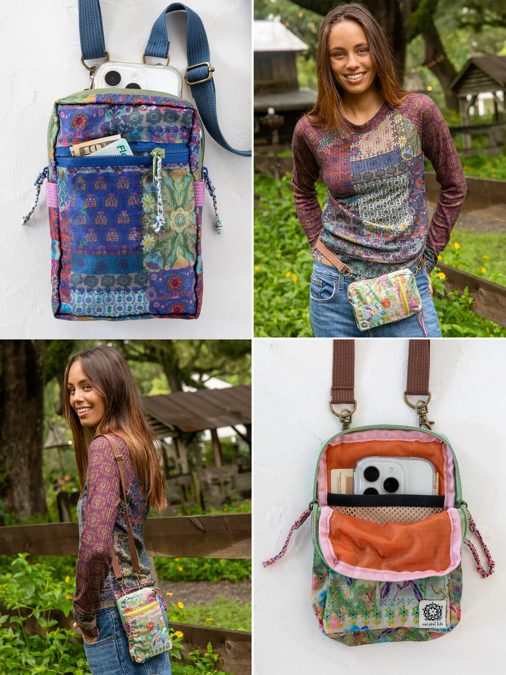 Pocket Crossbody | Blue Patchwork