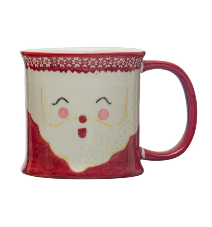 Hand-Painted Stoneware Mug