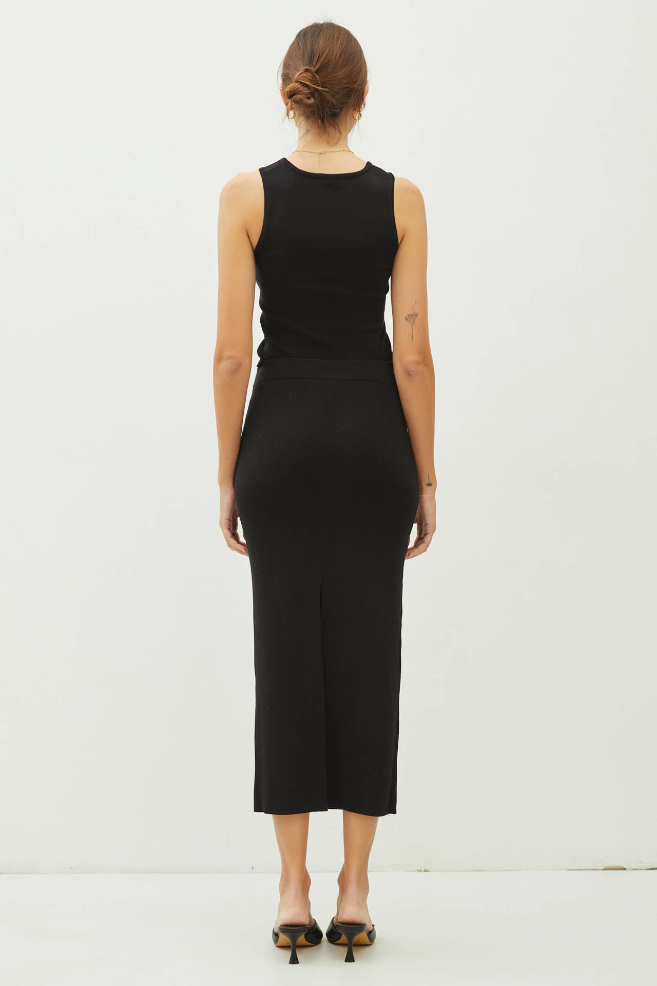 High Rise Midi Skirt