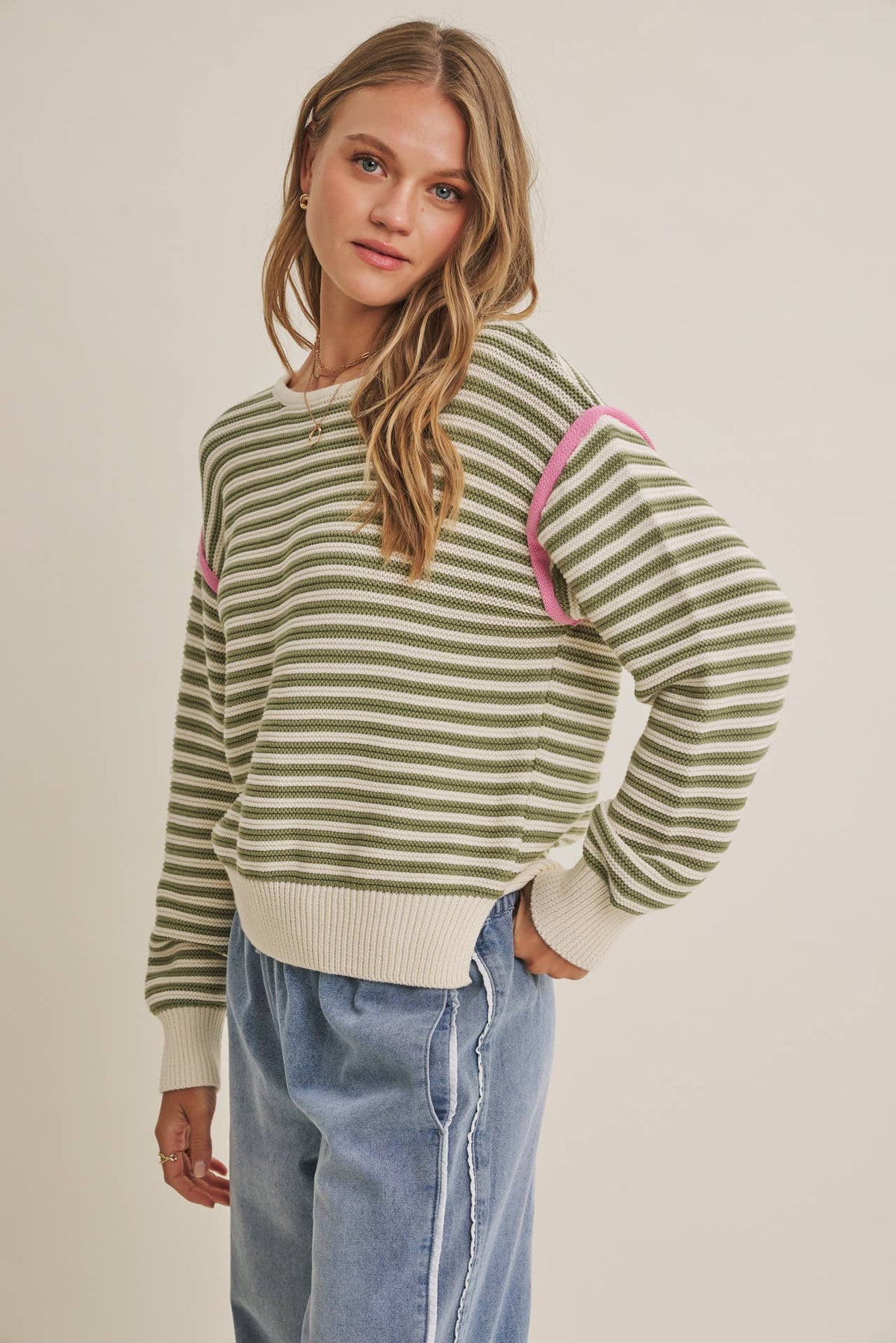 Striped Cotton Sweater