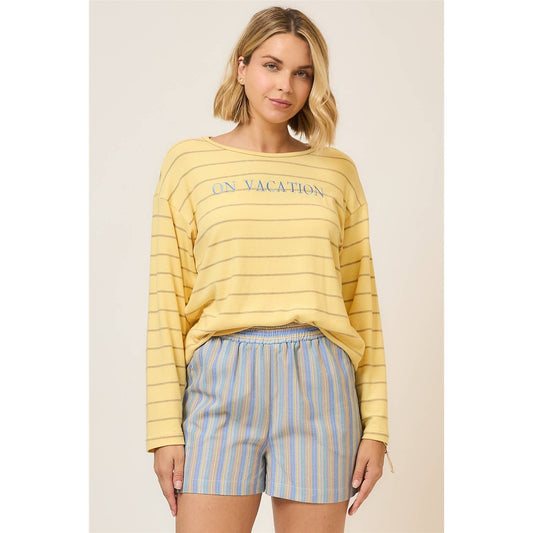Striped Shorts w/ Pockets