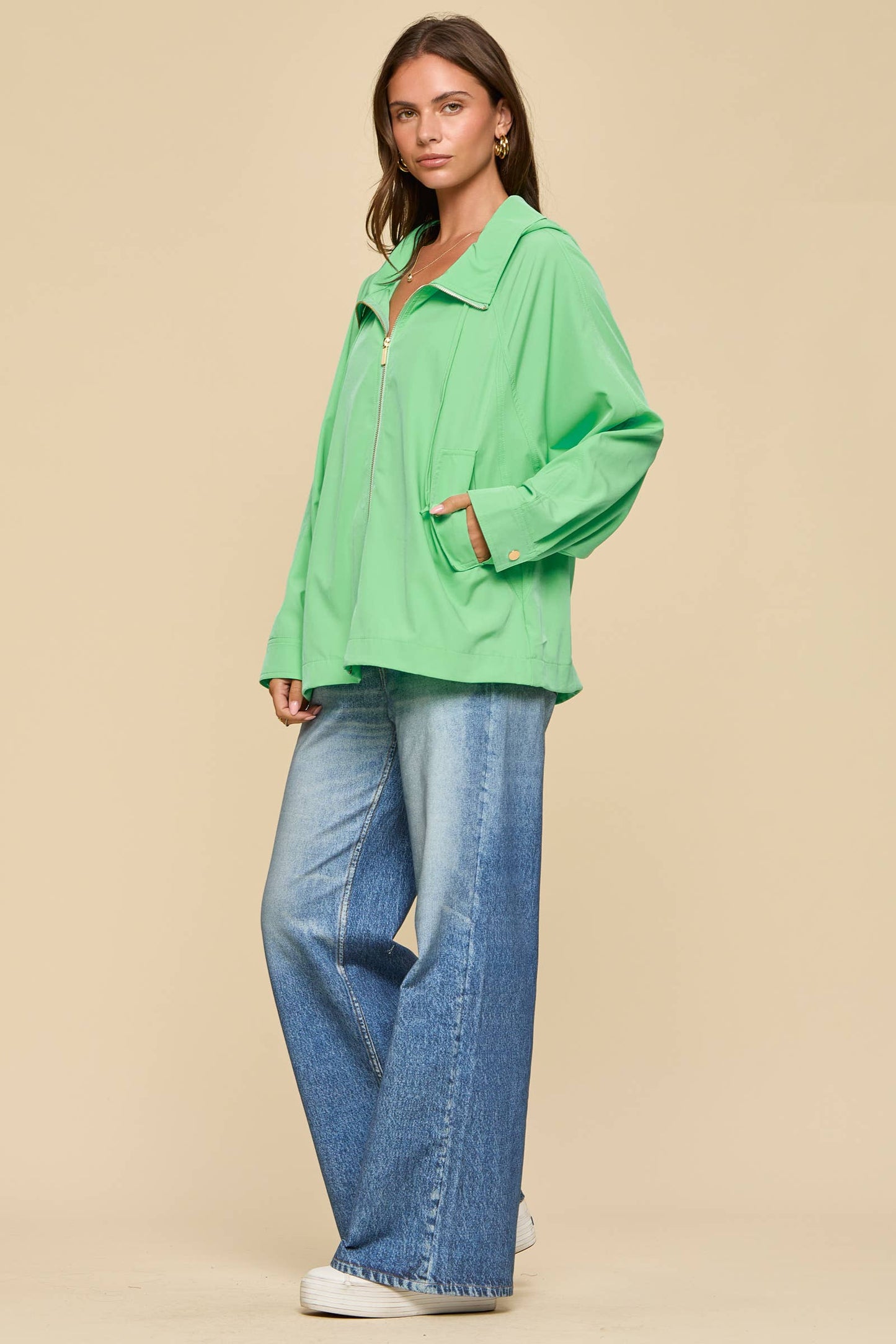 Easy A-Line Jacket w/ Hoodie