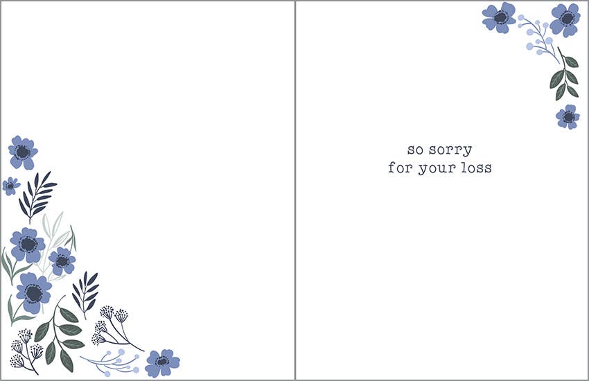 Sympathy Card | Deepest Blue Flowers