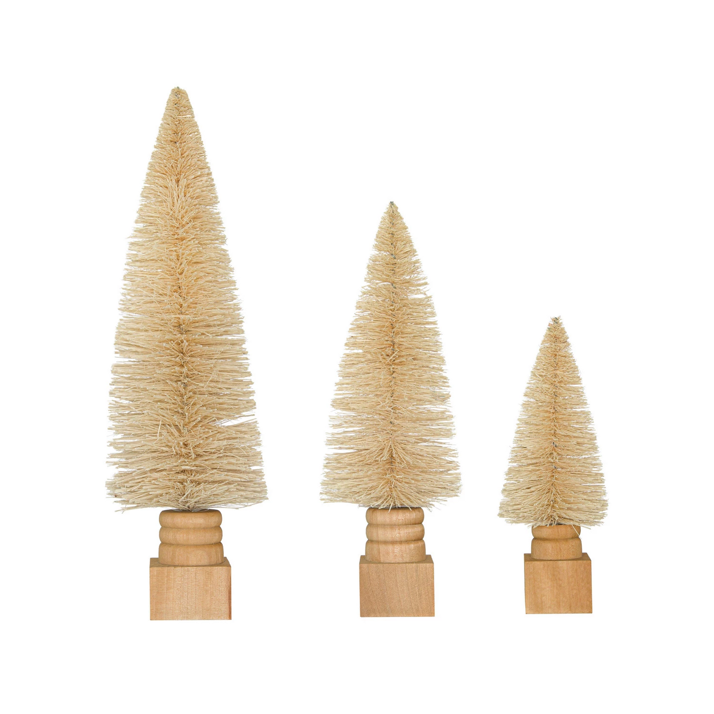 Cream Sisal Bottle Brush Trees