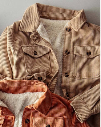 Oversized Sherpa Lined Corduroy Shacket