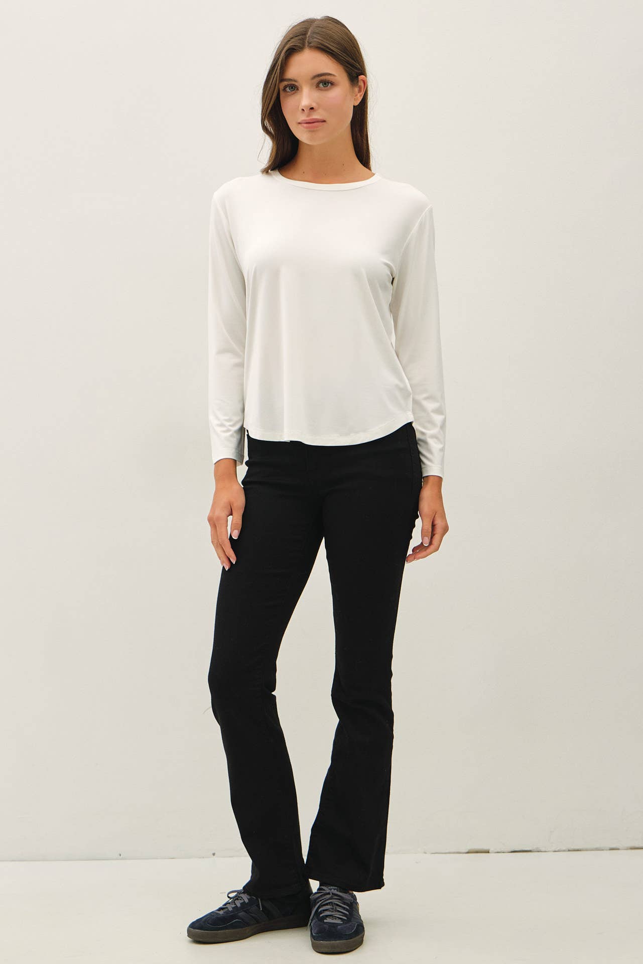 Bamboo Long Sleeve Tee | Off- White