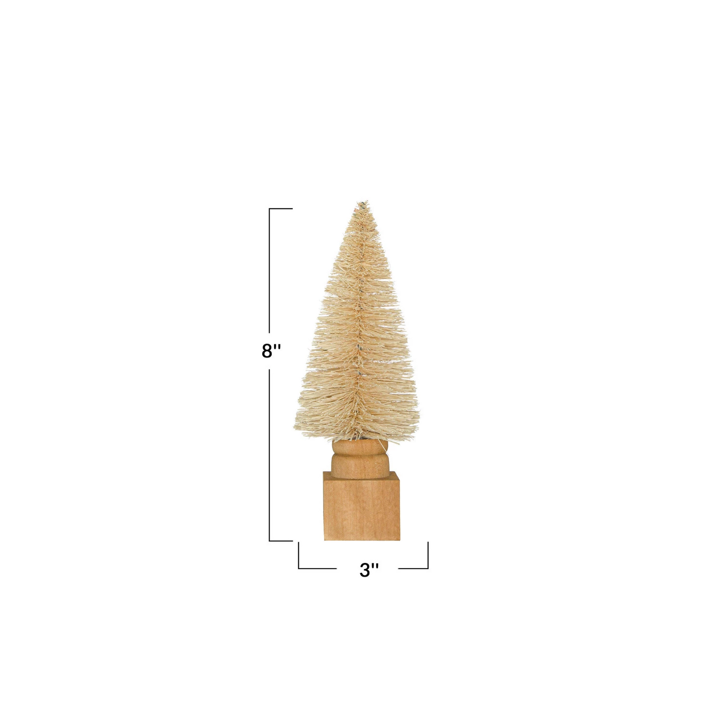 Cream Sisal Bottle Brush Trees