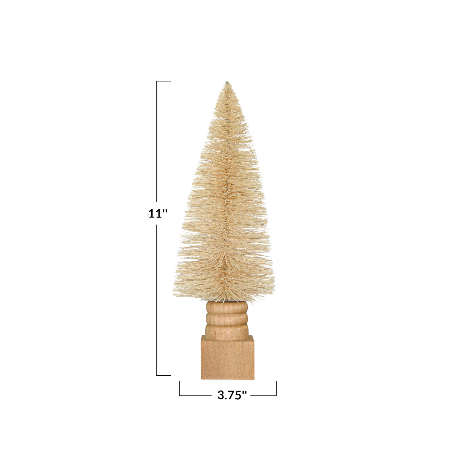 Cream Sisal Bottle Brush Trees