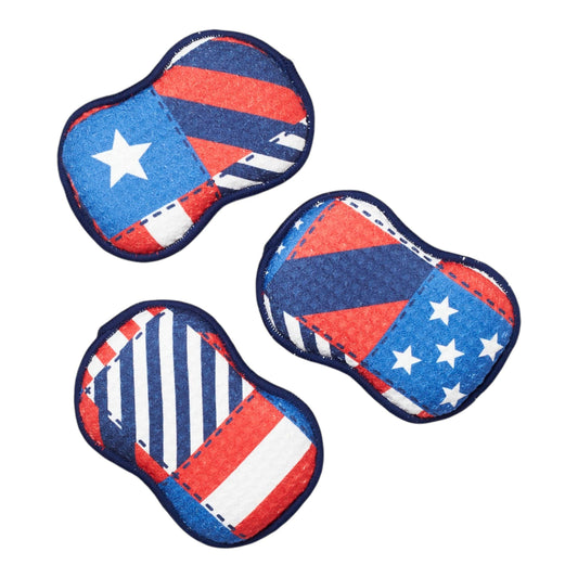 RE:usable Sponges (Set of 3) | Flag Quilt