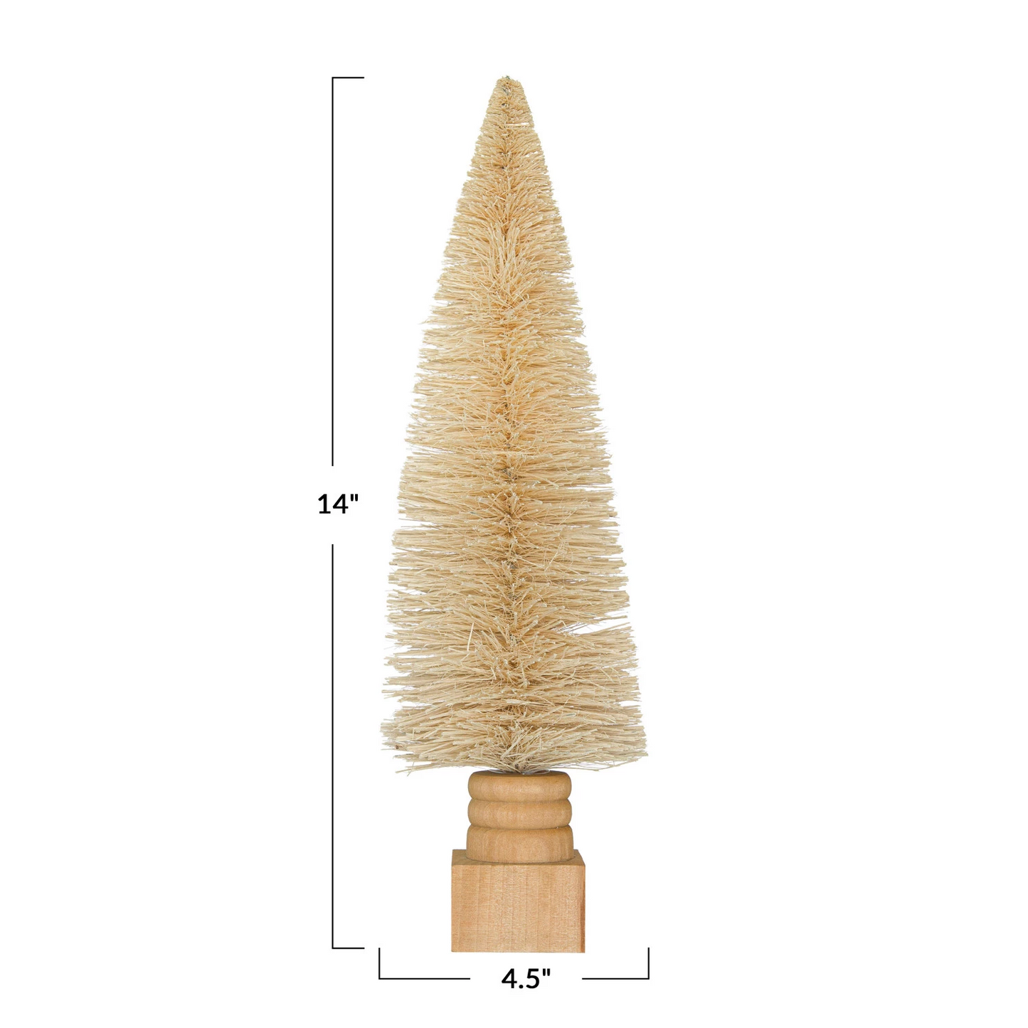 Cream Sisal Bottle Brush Trees