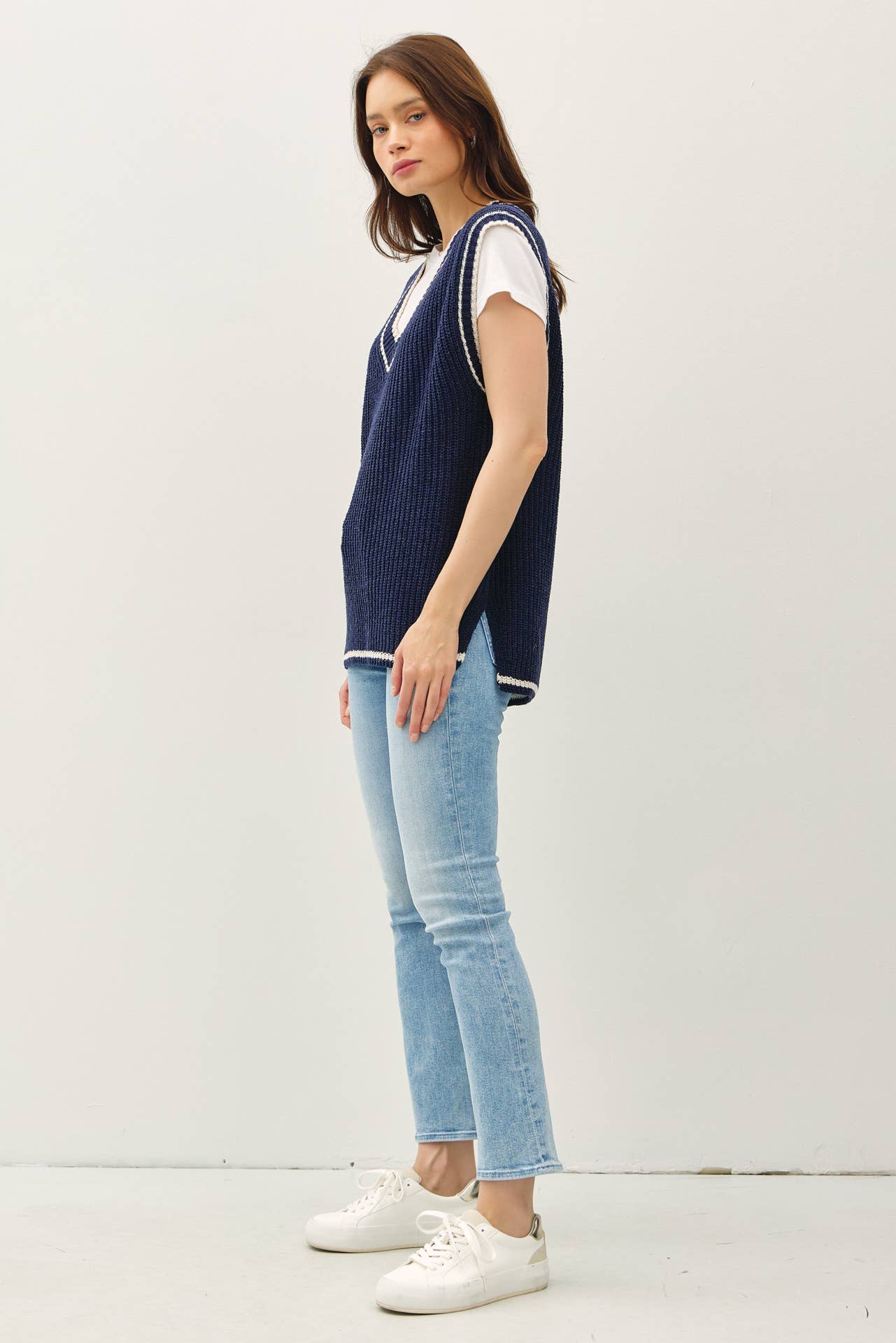 Varsity Style Sweater Vest