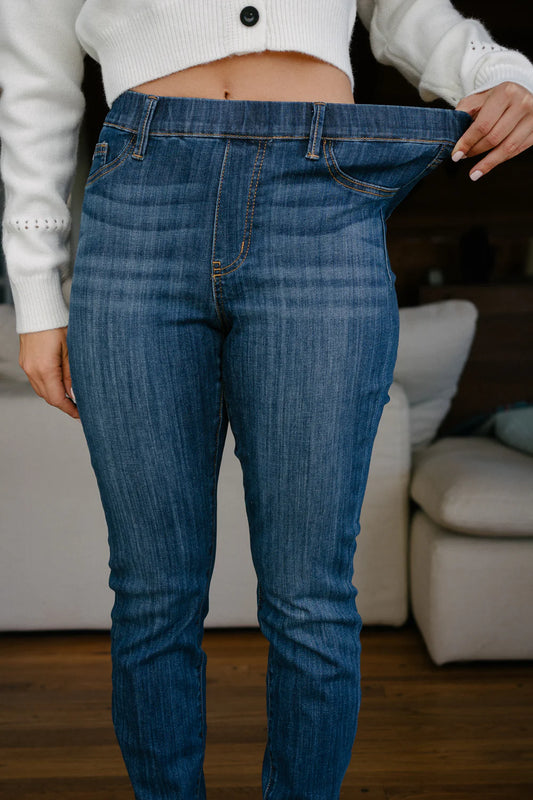 Hight Waist | Slim | Pull-On Double Cuff Jeans