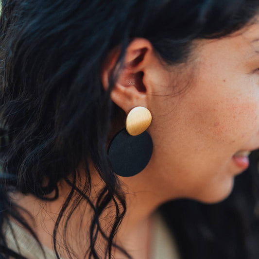 Double Round Earrings