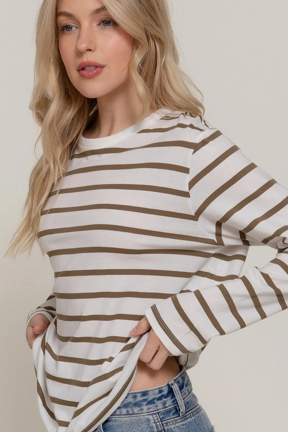 Long Sleeve Stripe Tee