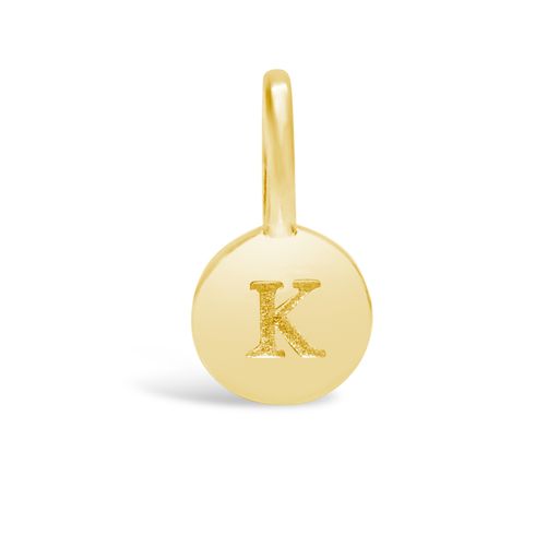 Love Letter Mini Disk Pendant | Gold