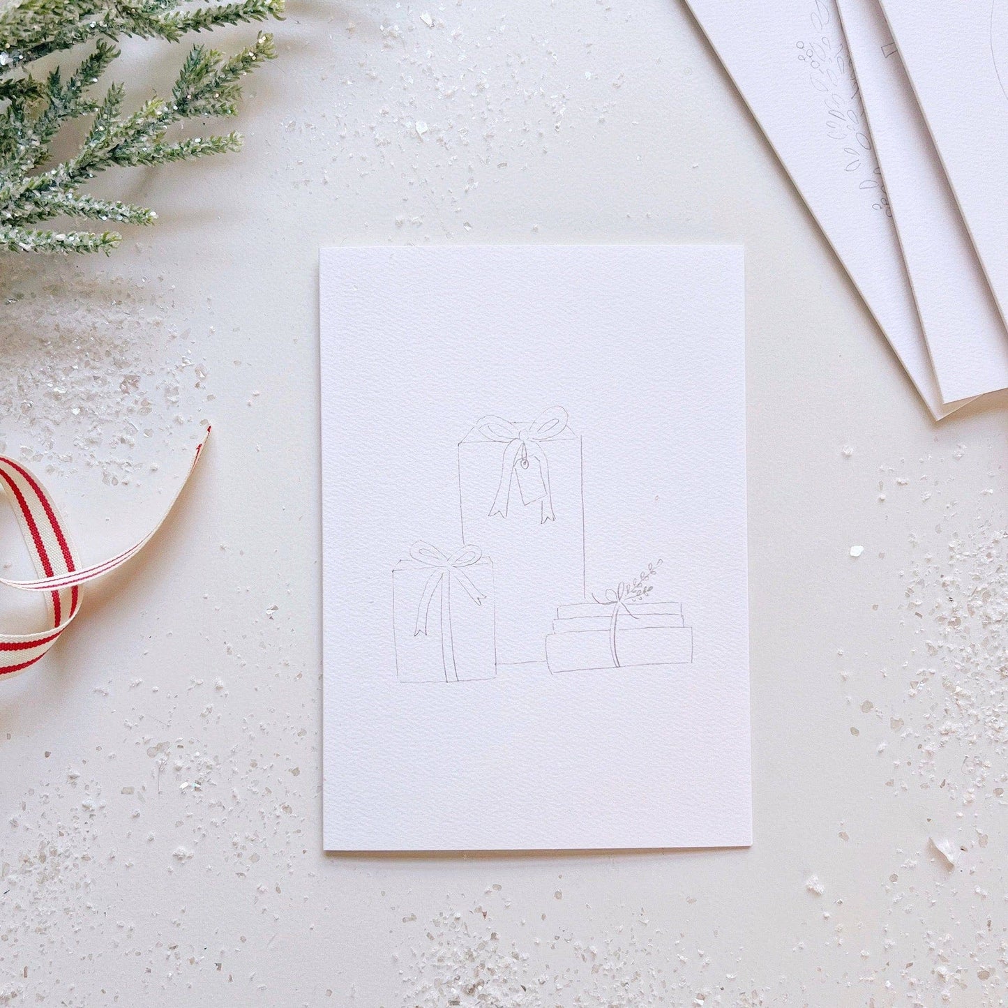 Paintable Notecards | Christmas Cheer