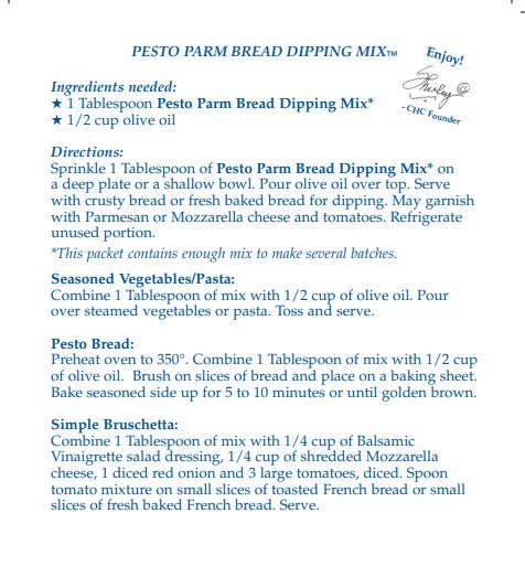 Parmesan Pesto Dip Mix