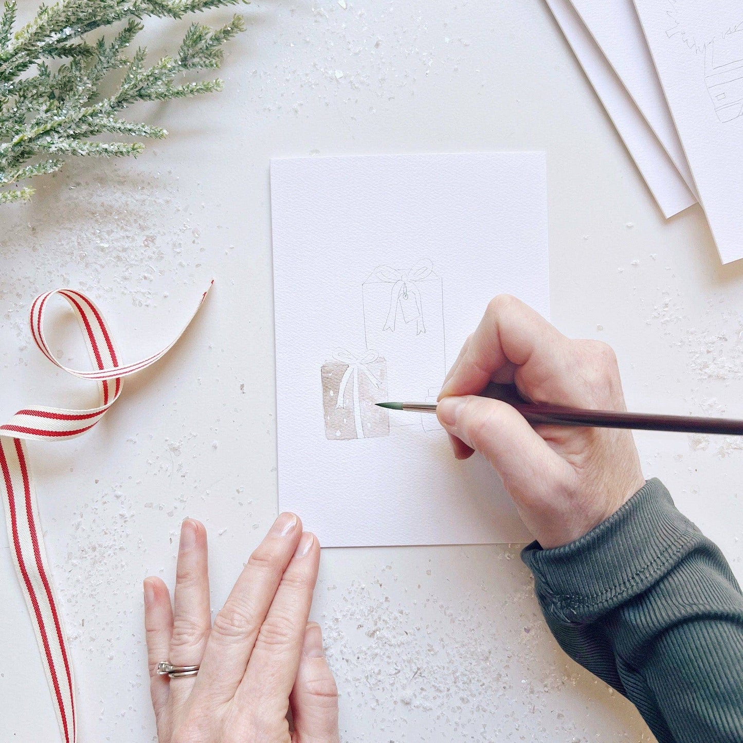 Paintable Notecards | Christmas Cheer