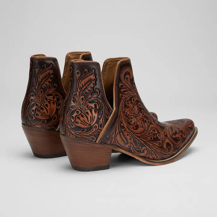 Myra Handtooled Booties