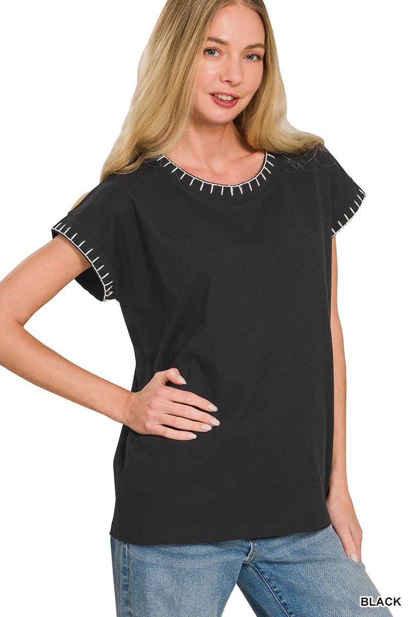 Blanket Stitch Tee