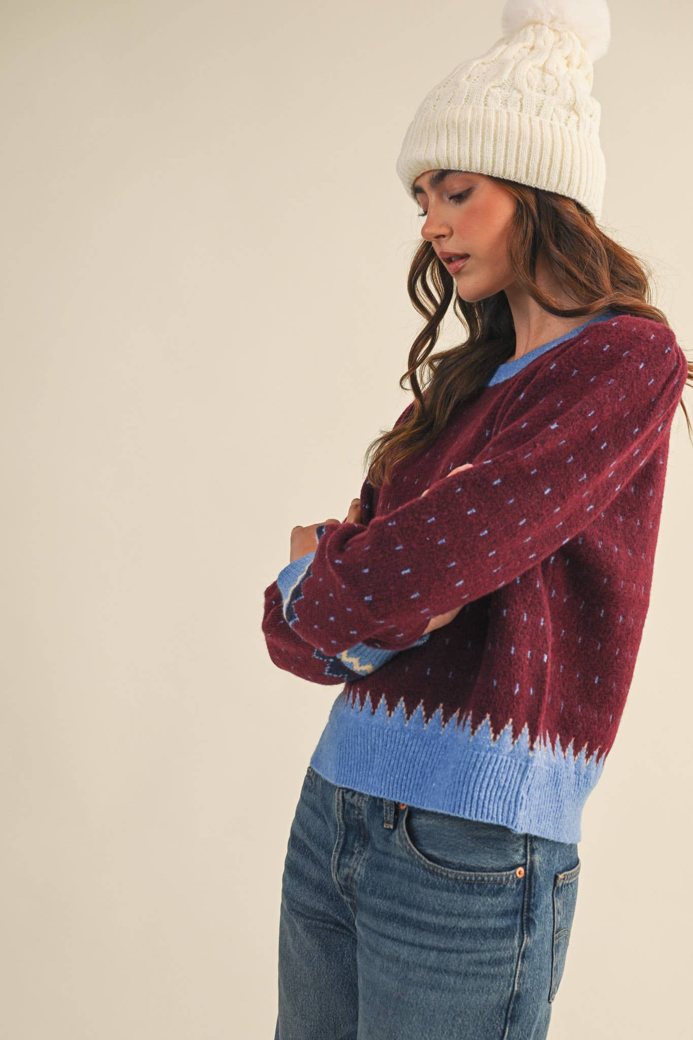 Geometric Knit Sweater