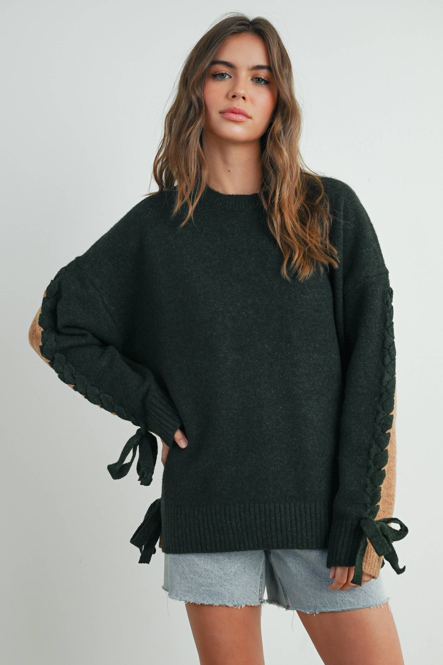 Crew Neck Long Sleeve Pullover Sweater