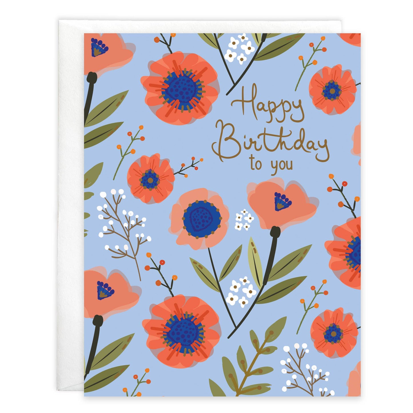 Birthday Card | Poppies & Berries