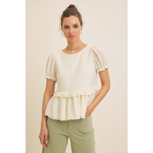 Ruffled Peplum Blouse