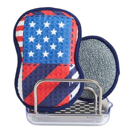 RE:usable Sponges (Set of 3) | Flag Quilt