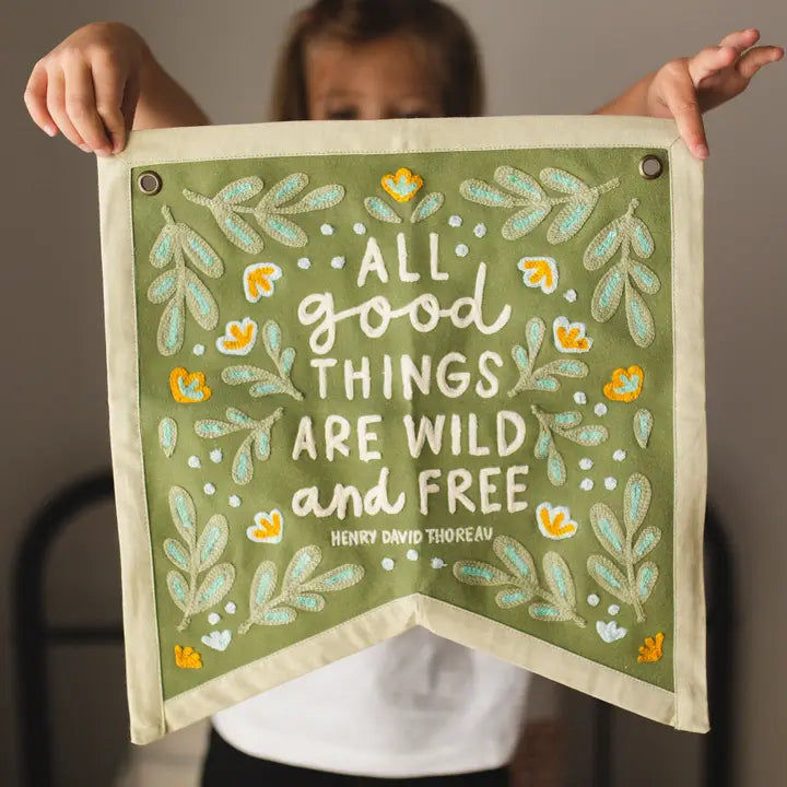 Wild and Free Canvas Banner