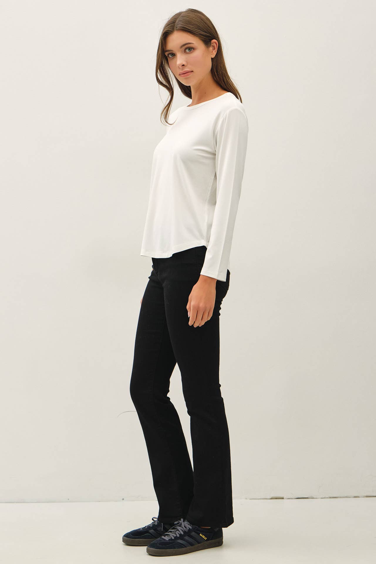 Bamboo Long Sleeve Tee | Off- White