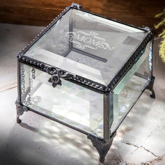"Mom"  Glass Box | Beveled