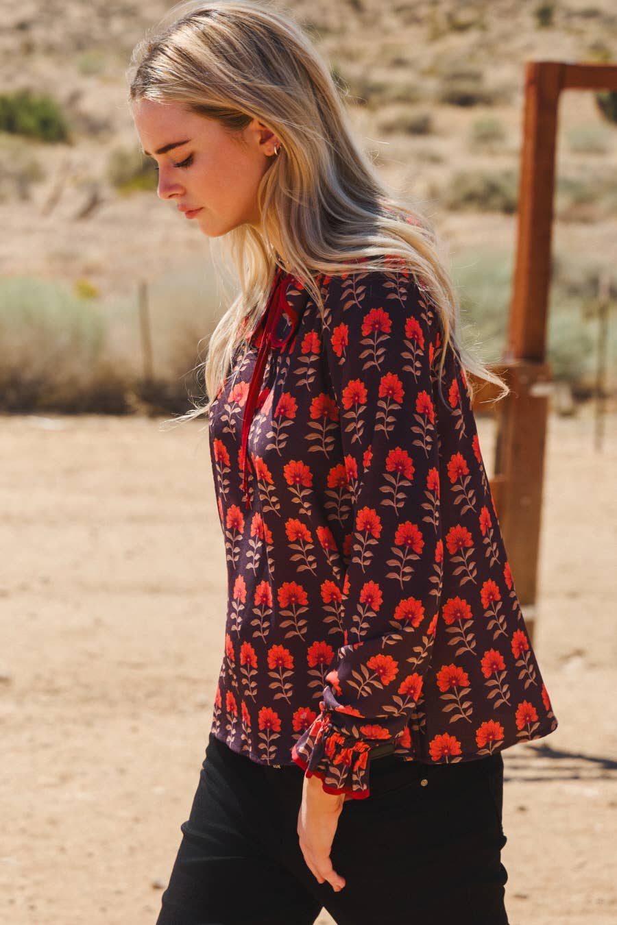 Floral Jacquard Blouse