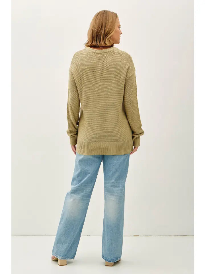 Basic Round Neck Boyfriend Sweater