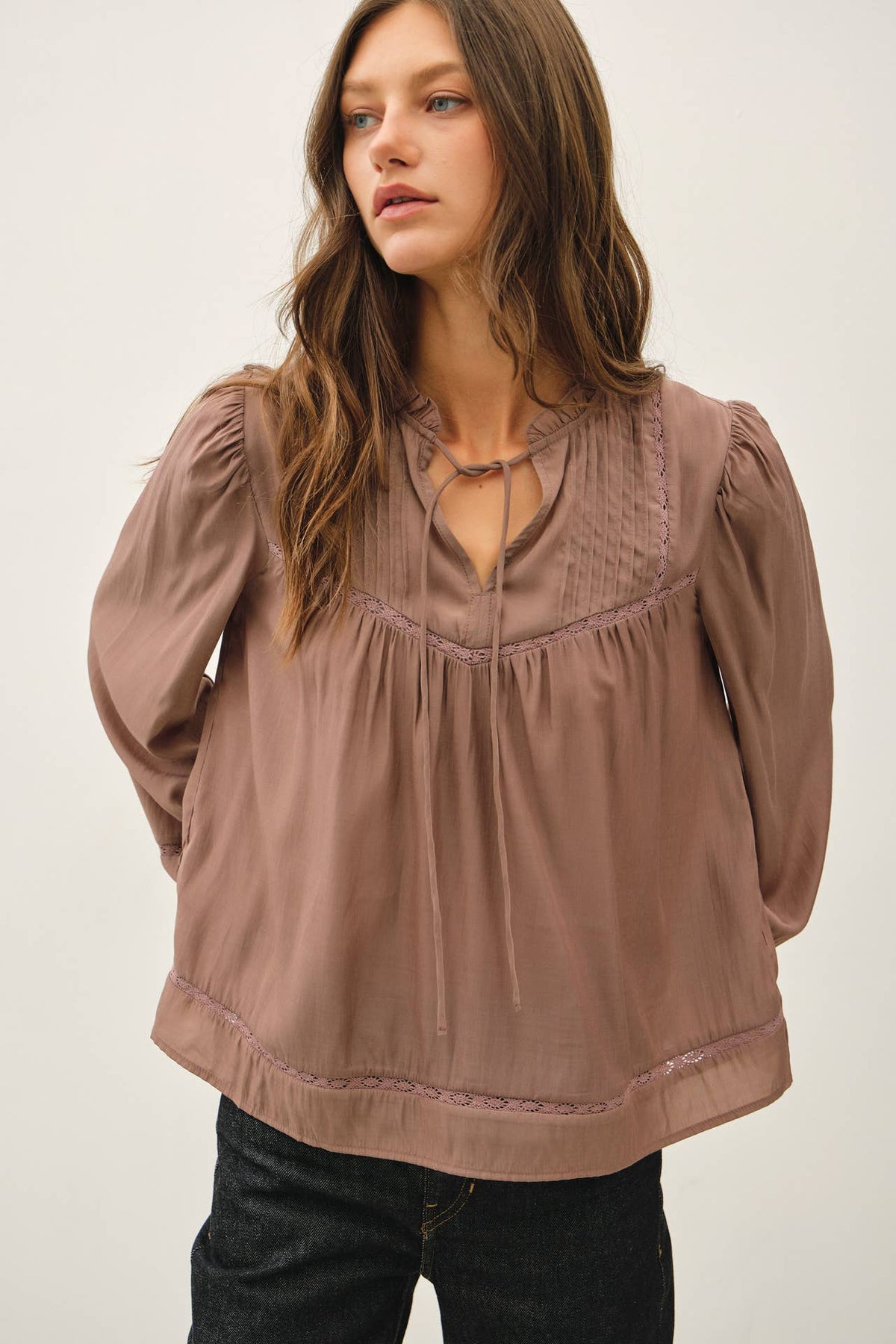 Ruffled V-Neck Blouse | Coco
