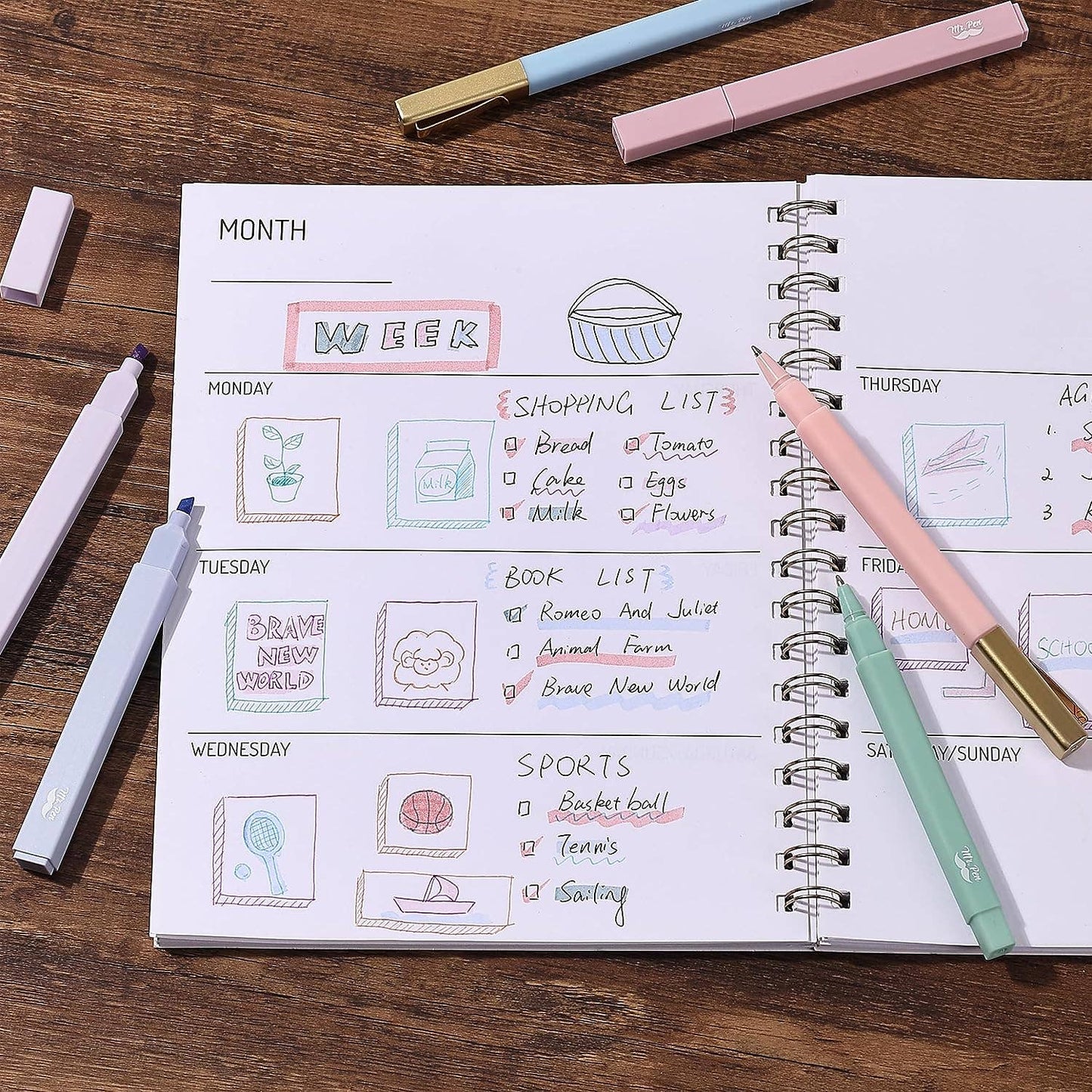 Mr. Pen | Highlighters & Ballpoint Pens